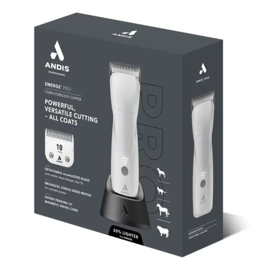 (image for) Andis EMERGE Pro Clipper - White w/ #10